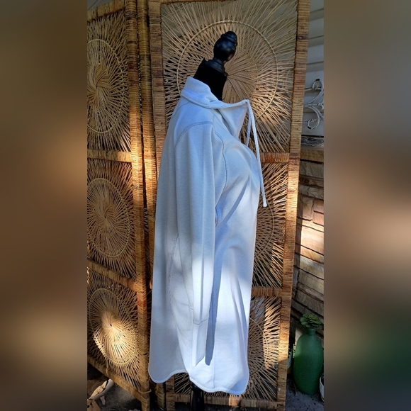 Tommy Bahama Reversable Light Gray Quarter-Zip Pullover Sweater Tunic_Large - Picture 4 of 7